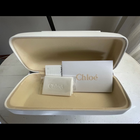 Chloe silver metal framed sunglasses.